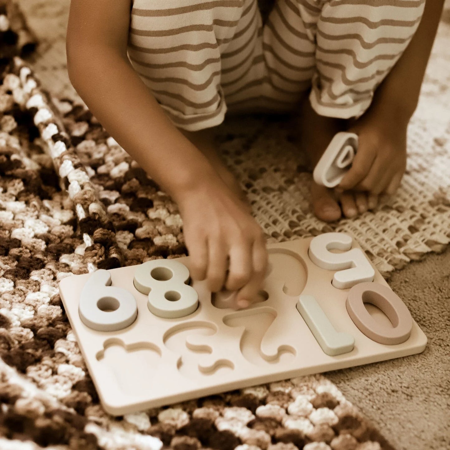 Large Number Soft Silicone Puzzle for Toddlers - 6m+
