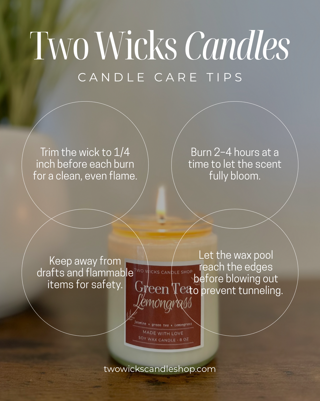 100% Soy Wax Candle - 14 Scents to Choose From - 4 oz.