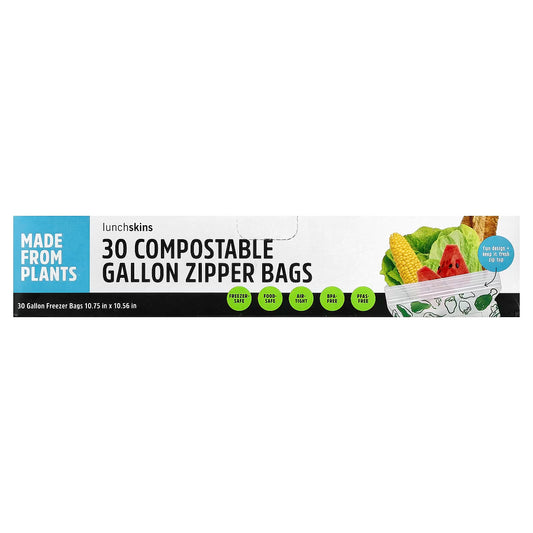 Ziptop Gallon Storage Bags - Compostable & Freezer-Safe