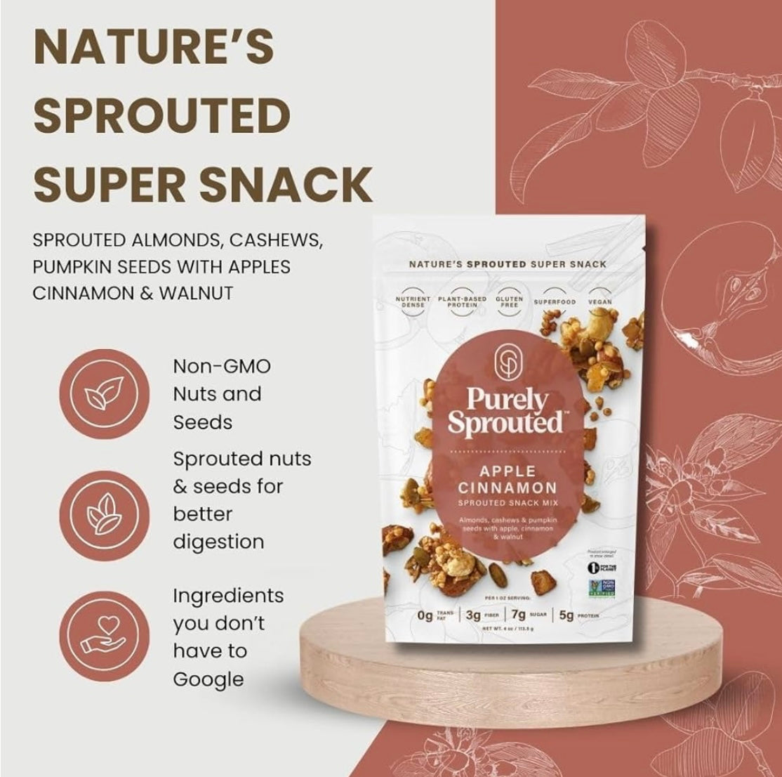 Apple Cinnamon Sprouted Snack Mix