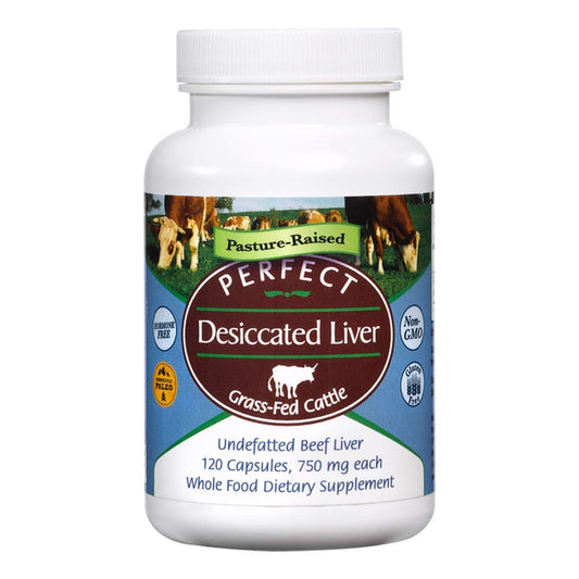 Desiccated Liver - Nutrient Dense - Naturally Occurring Iron - 120 Capsules