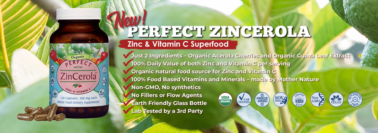 ZinCerola - Zinc & Vitamin C Superfood - 120 Capsules