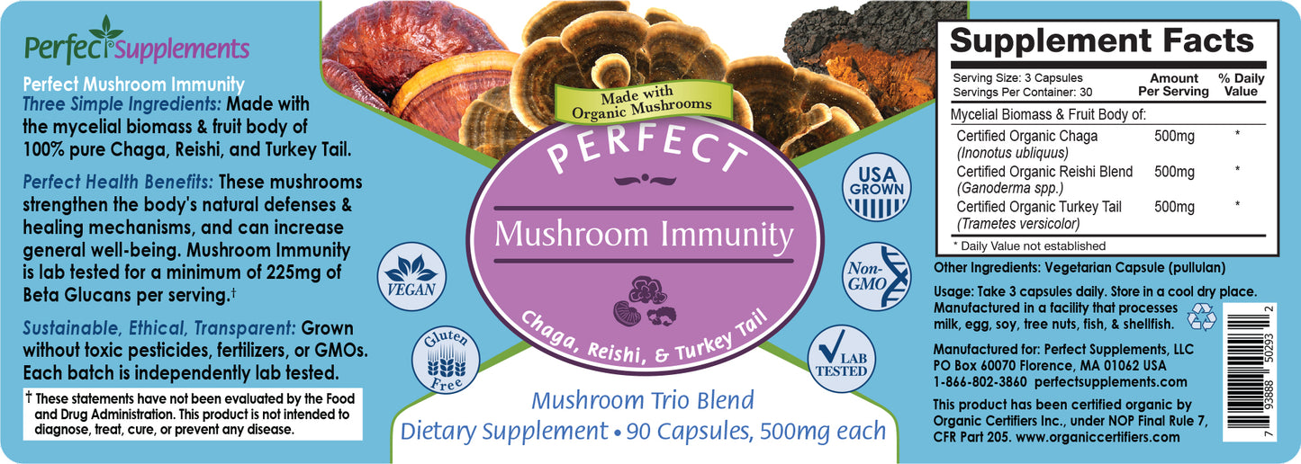 Mushroom Immunity - 90 Capsules