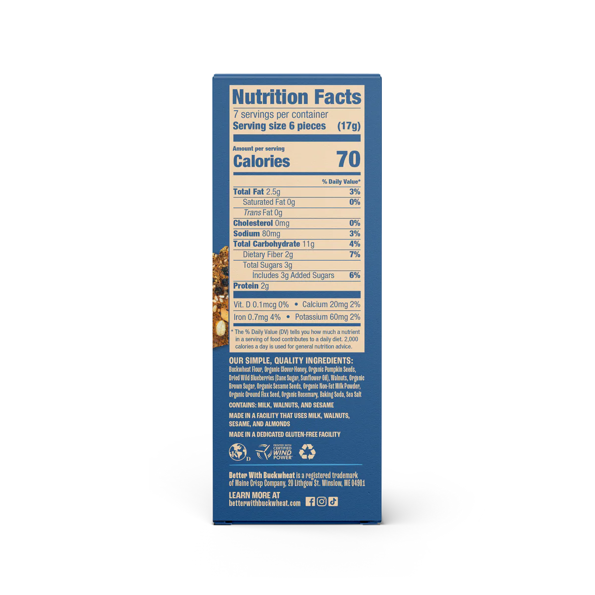 Wild Blueberry Walnut Crisps