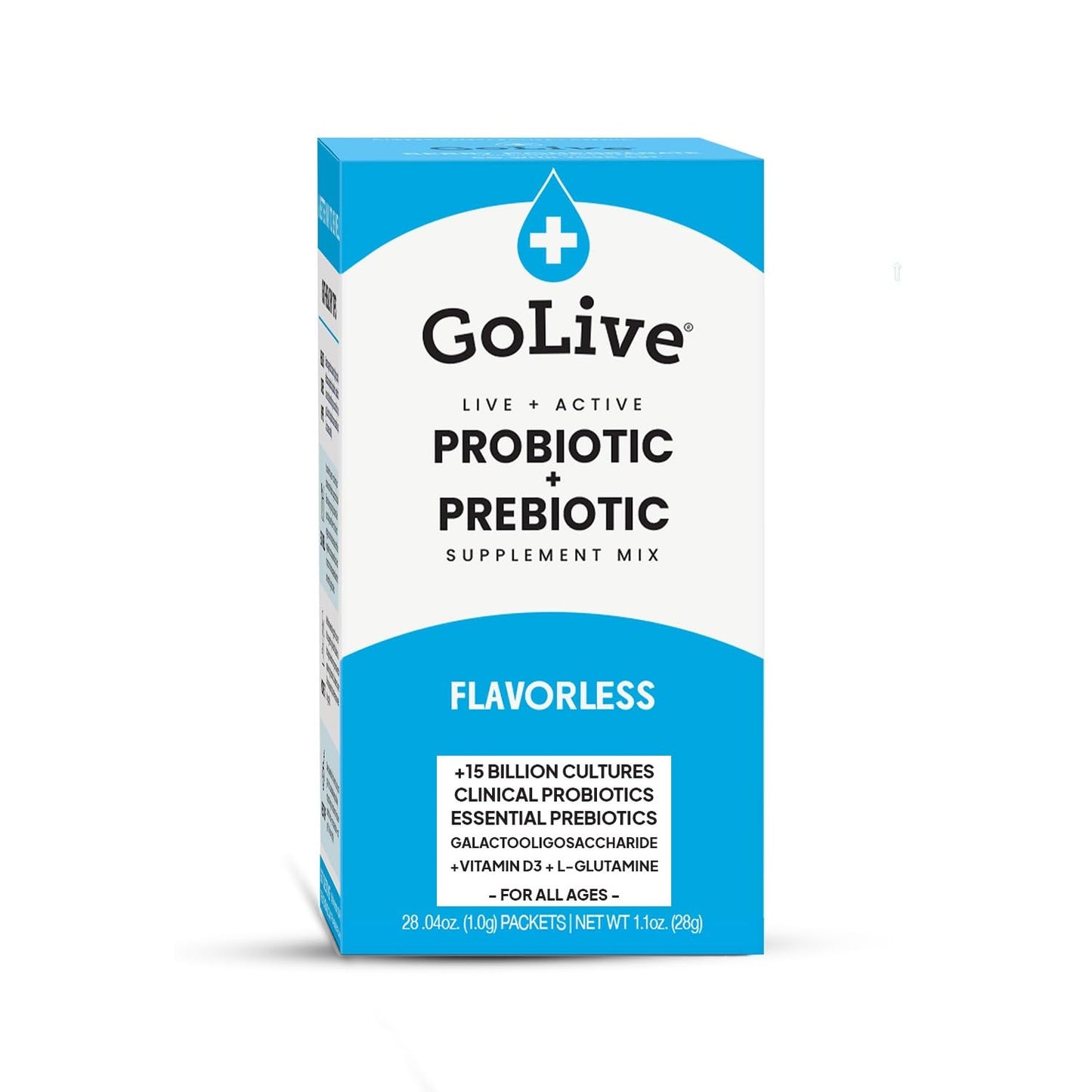 28-Pack Flavorless Probiotics + Prebiotics Blend - Adults & Kids