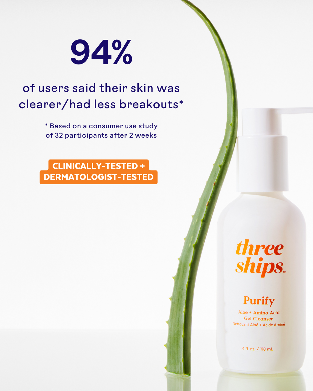 Purify Aloe + Amino Acid Gel Cleanser - Gentle Brightening Cleanser
