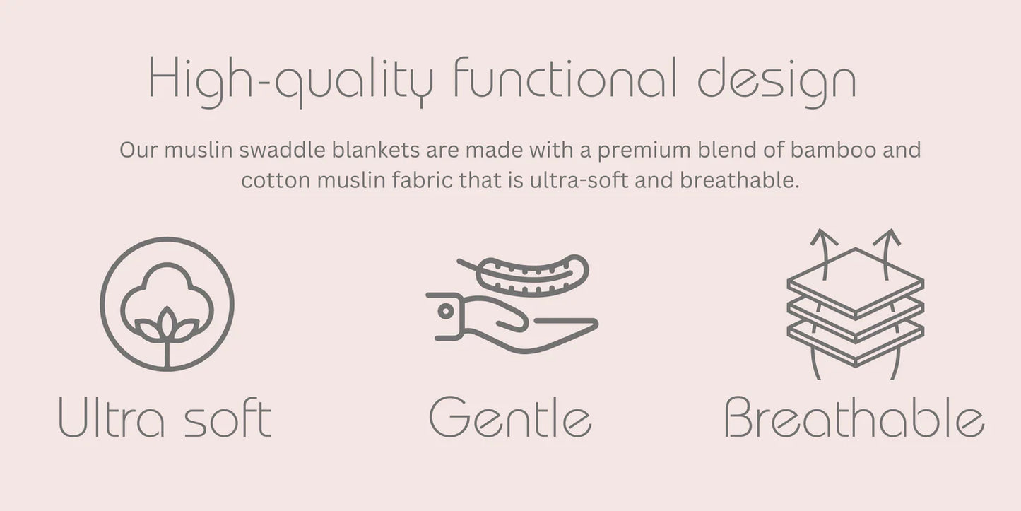 Ali+Oli Muslin Swaddle Blanket - Teddy Bear