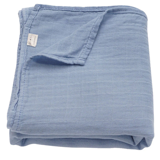 Ali+Oli Muslin Swaddle Blanket - Dream Blue