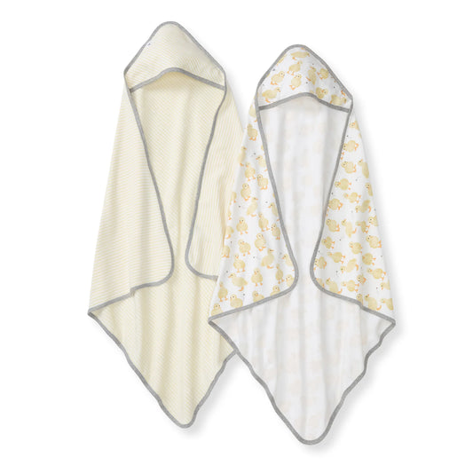 Little Ducks Organic Cotton Hooded Towels - 2 pack