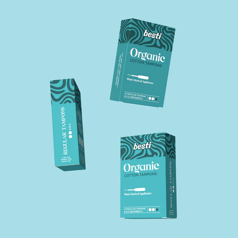 100% Organic Cotton Regular Tampons