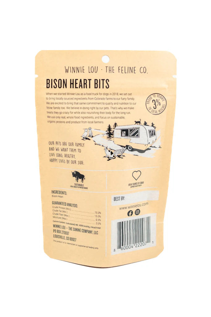 Bison Heart Bits - Cat Treats