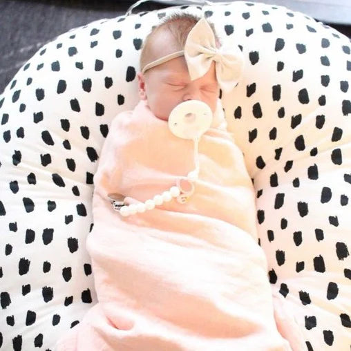 Ali+Oli Muslin Swaddle Blanket - Soft Pink
