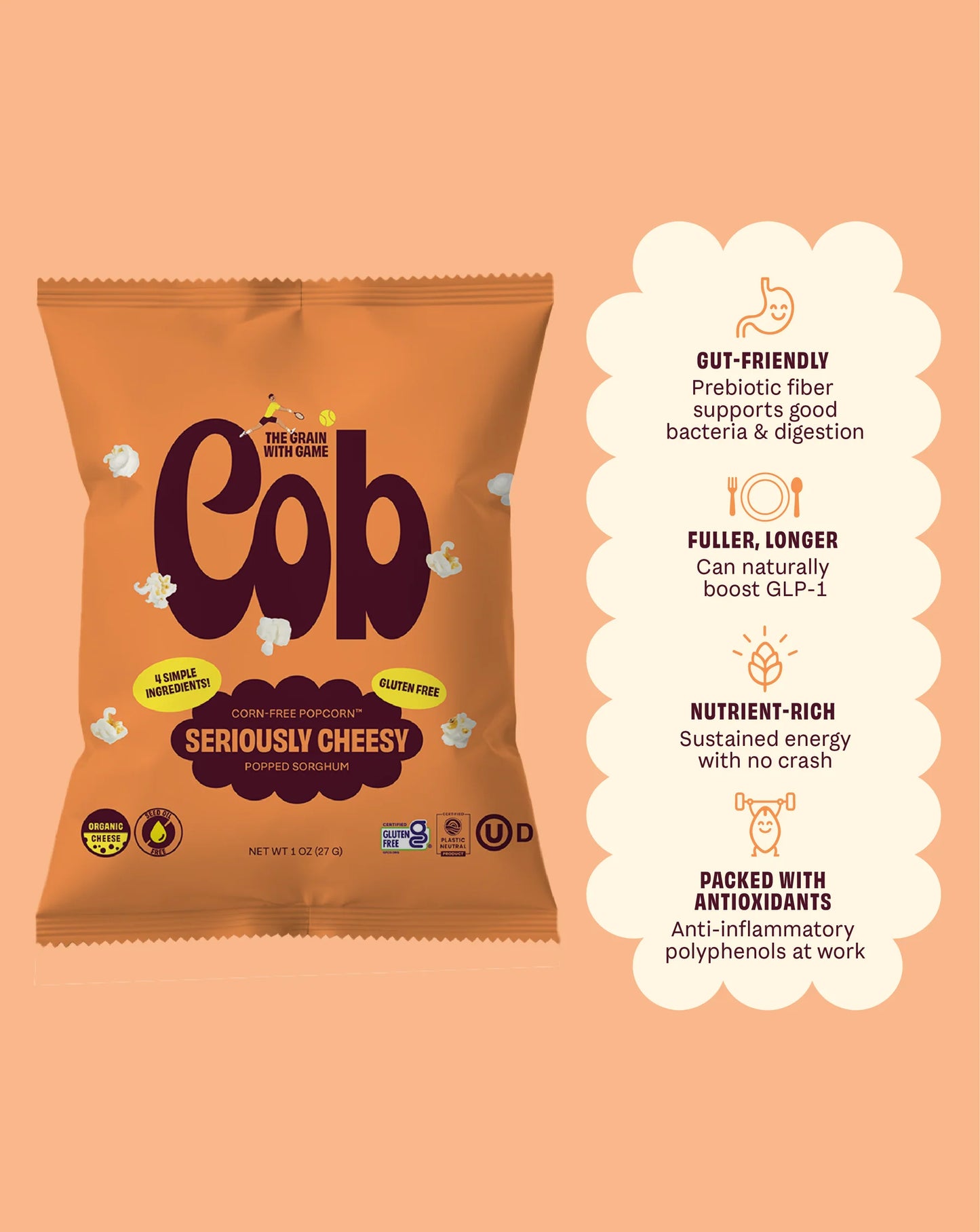 Cob Popped Sorghum - Seriously Cheesy