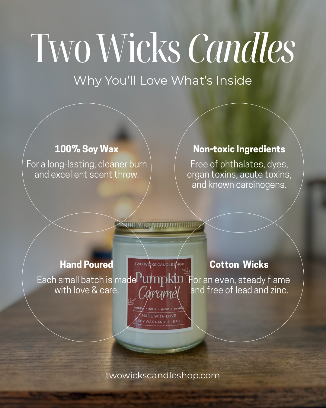 100% Soy Wax Candle - 14 Scents to Choose From - 4 oz.