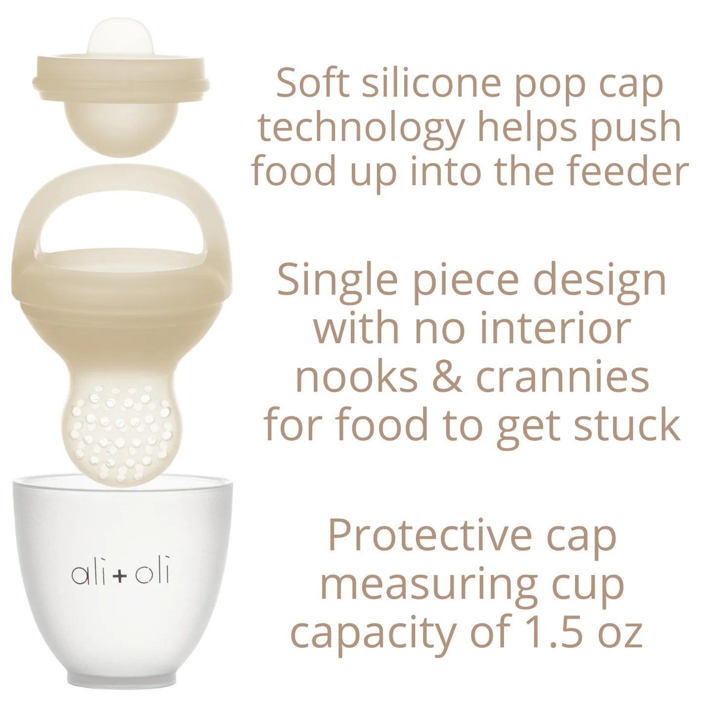 Food & Fruit Feeder Pacifier Set for Baby - Oat & Coco - 4m+