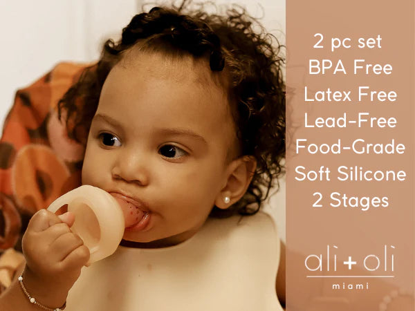 Food & Fruit Feeder Pacifier Set for Baby - Oat & Coco - 4m+