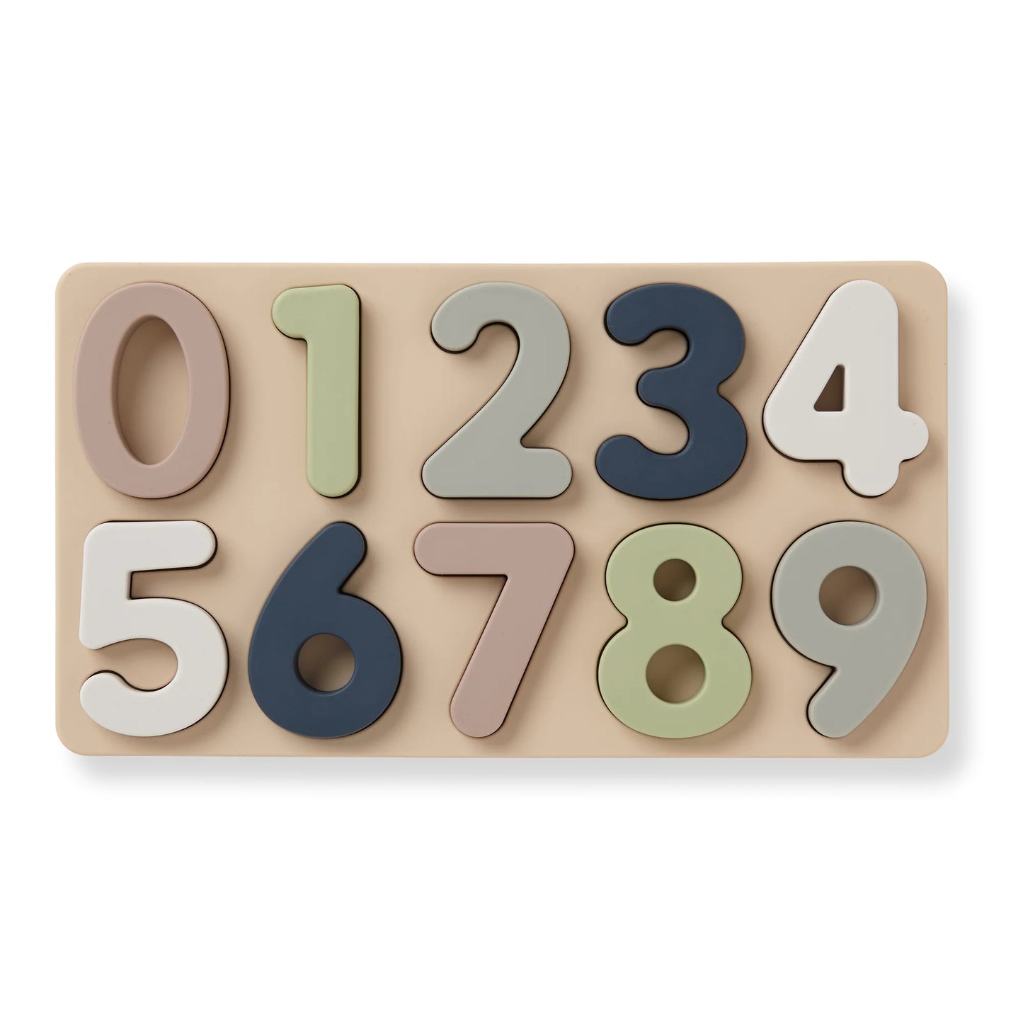 Large Number Soft Silicone Puzzle for Toddlers - 6m+