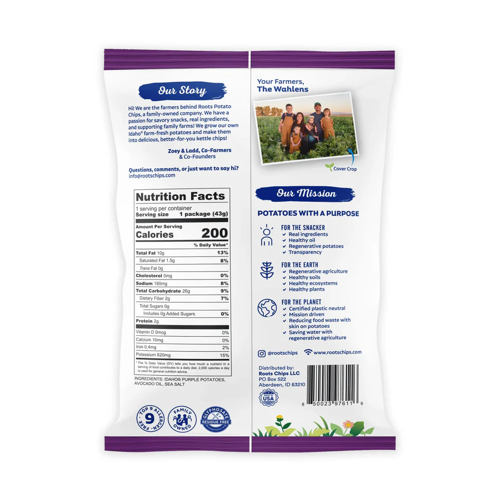 Purple Sea Salt Kettle Cooked Potato Chips – Avocado Oil