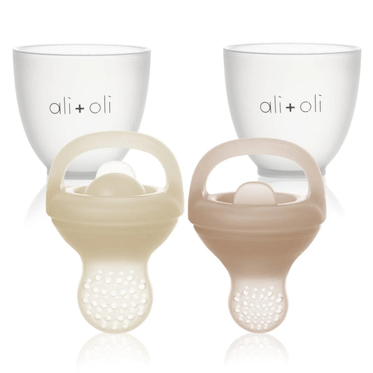 Food & Fruit Feeder Pacifier Set for Baby - Oat & Coco - 4m+