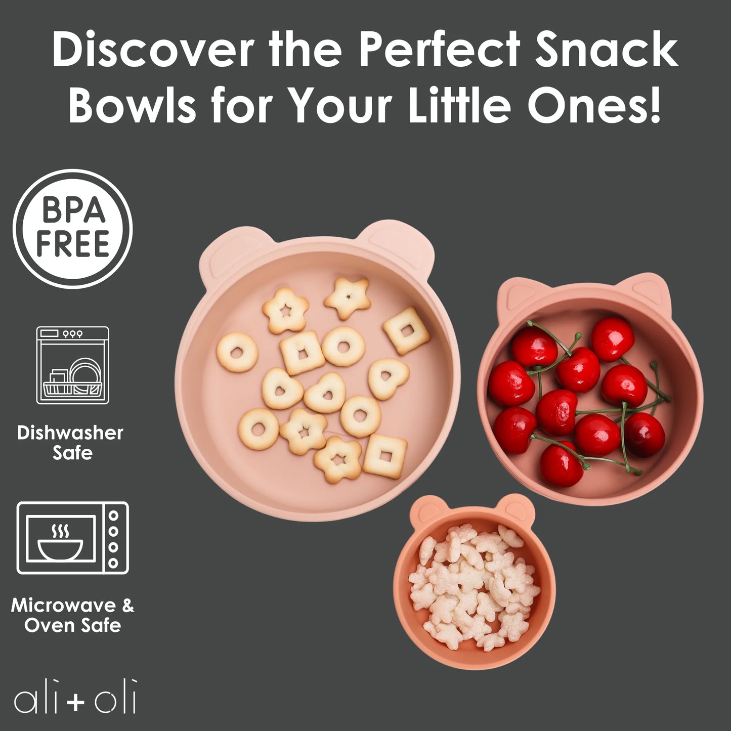 Stackable Snack Bowl Set - 3 pc set - Terracotta Blush