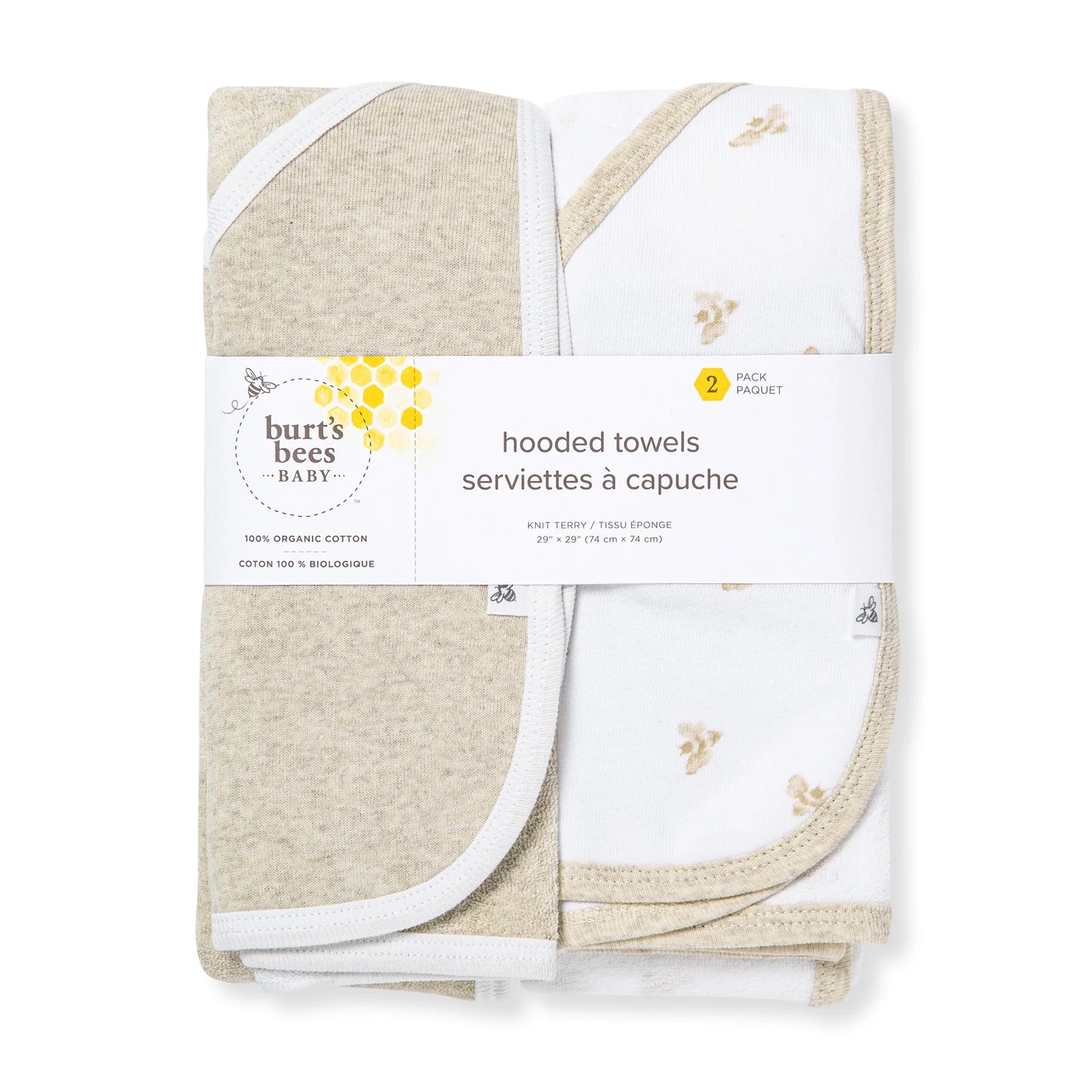 Golden Bee Organic Knit Terry Towels - Set of 2