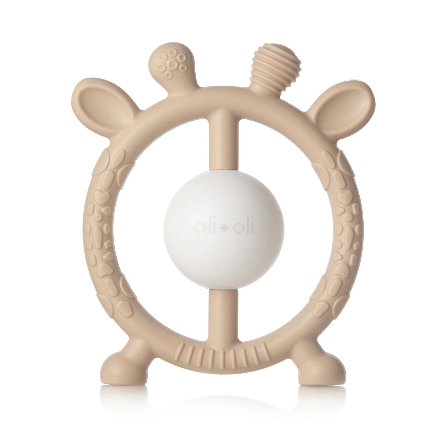 Giraffe Teether and Rattle - Taupe - 0m+