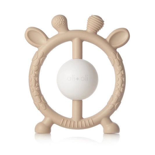 Giraffe Teether and Rattle - Taupe - 0m+