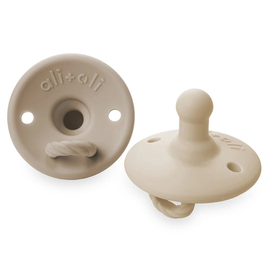 Pacifier Set Round - Oat & Coco 0m+
