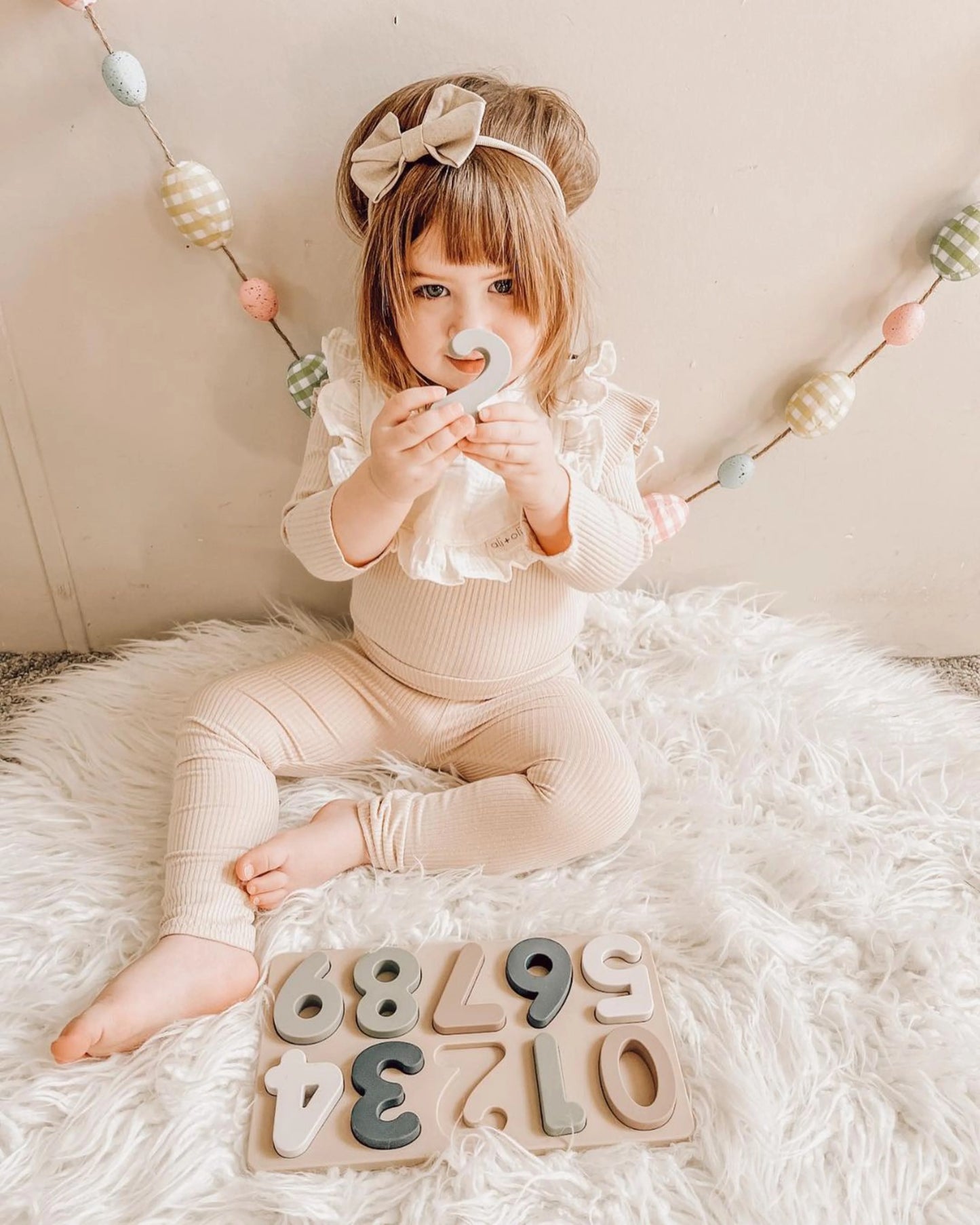 Large Number Soft Silicone Puzzle for Toddlers - 6m+