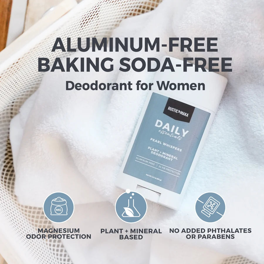 Pearl Whispers Natural Deodorant - Baking Soda-Free
