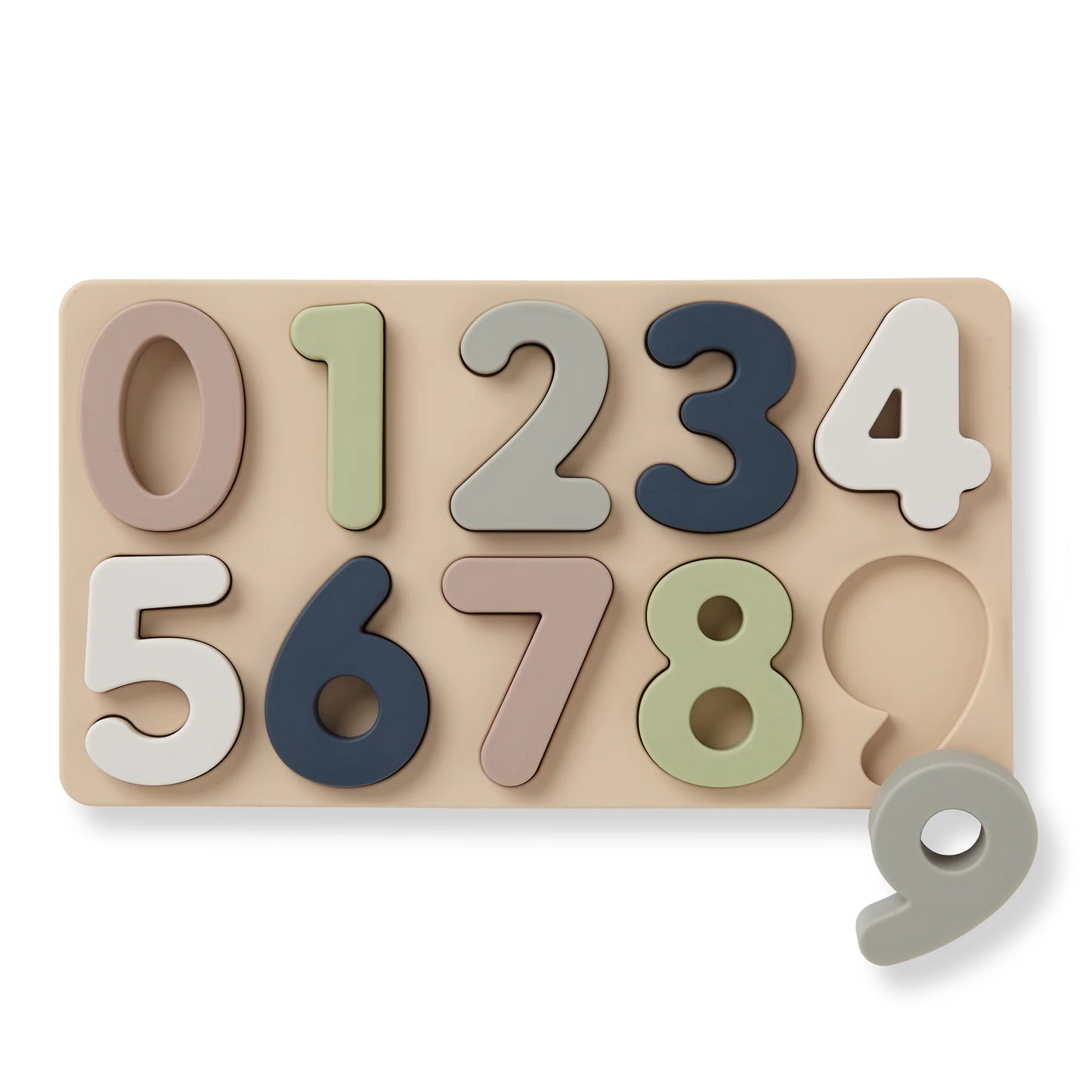 Large Number Soft Silicone Puzzle for Toddlers - 6m+
