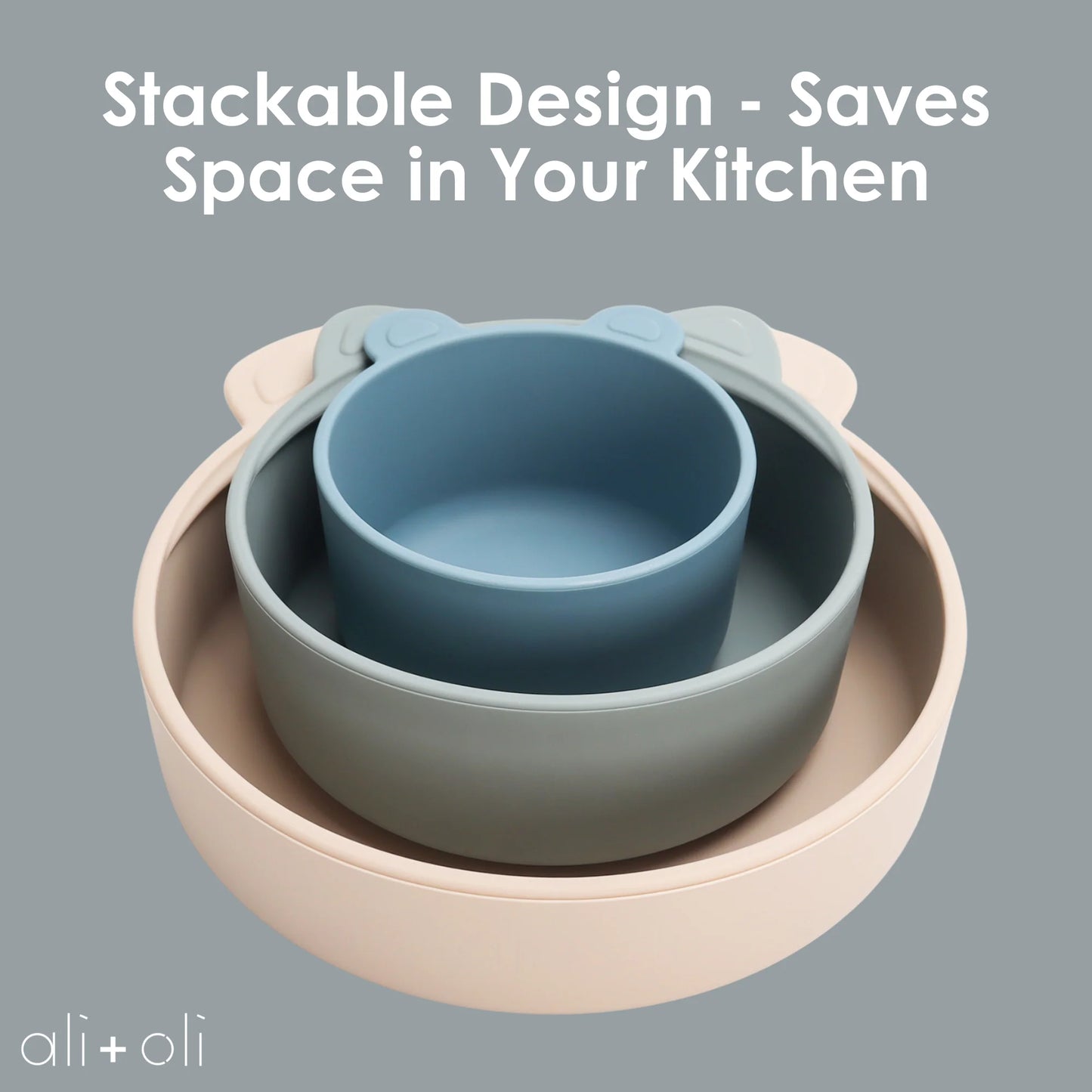 Stackable Snack Bowl Set - 3pc set - Blue Horizon