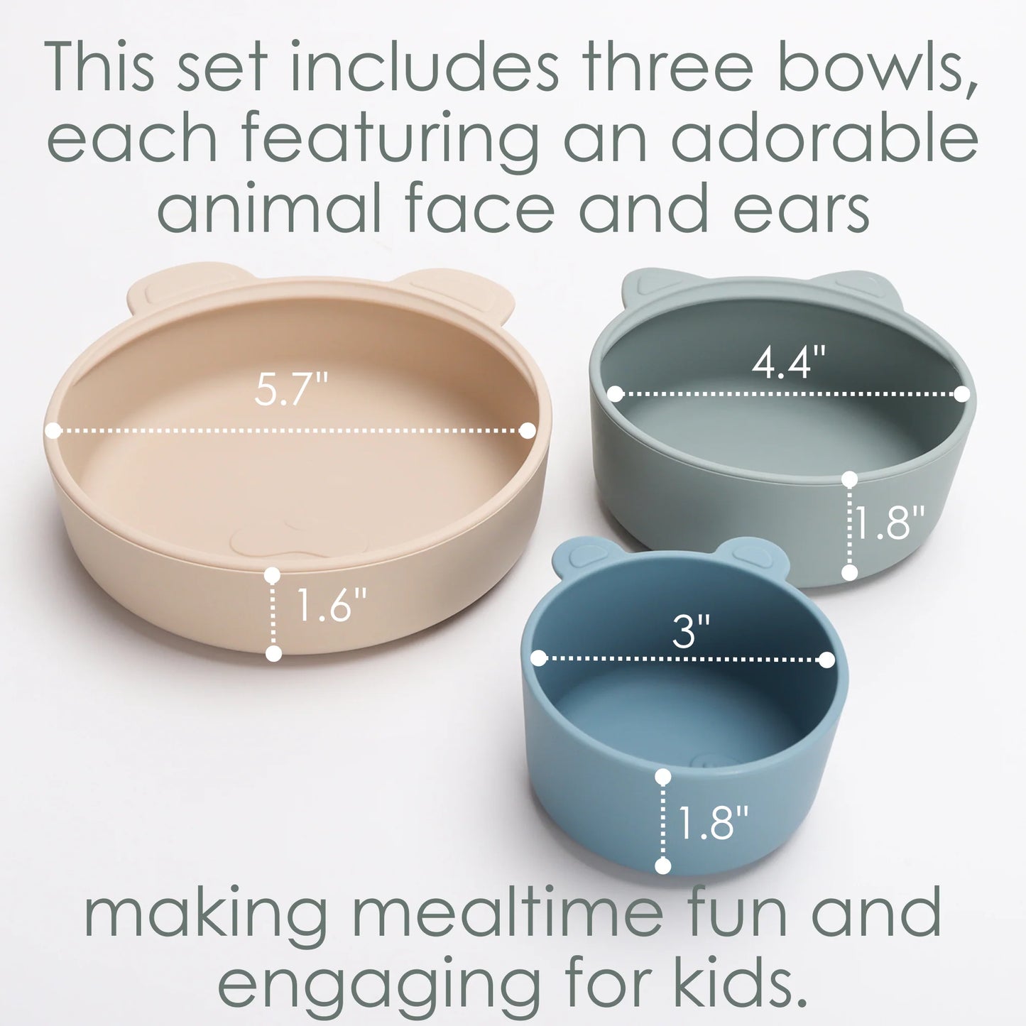 Stackable Snack Bowl Set - 3pc set - Blue Horizon