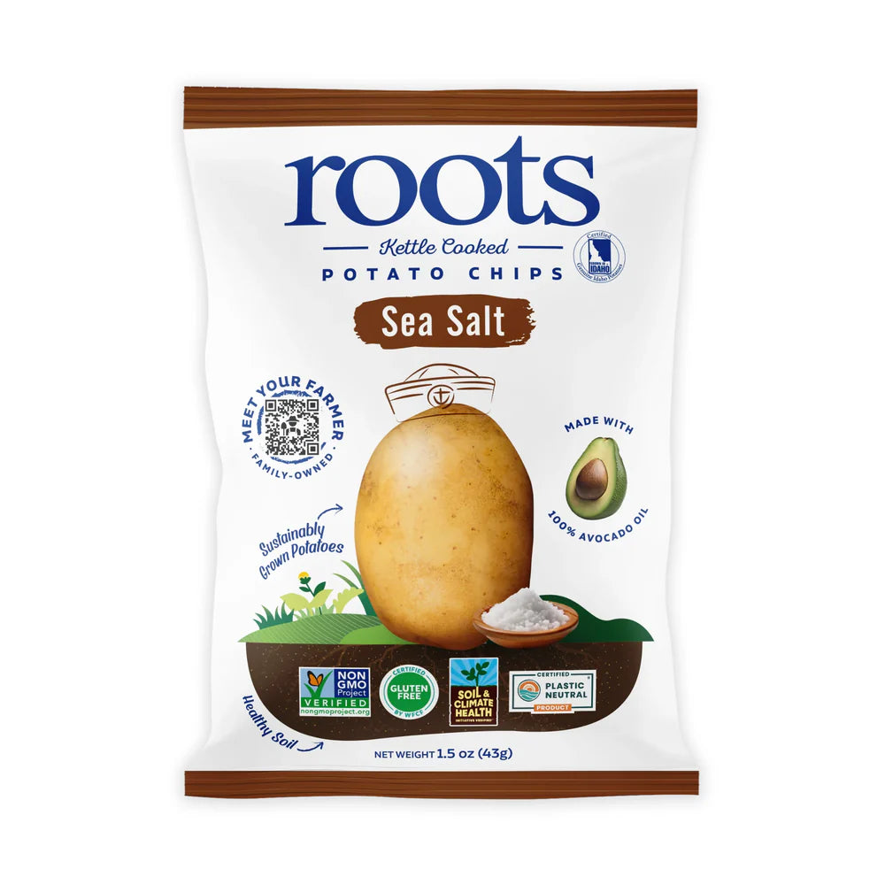 Sea Salt Kettle Cooked Potato Chips – Classic, Crispy Flavor - Avocado Oil