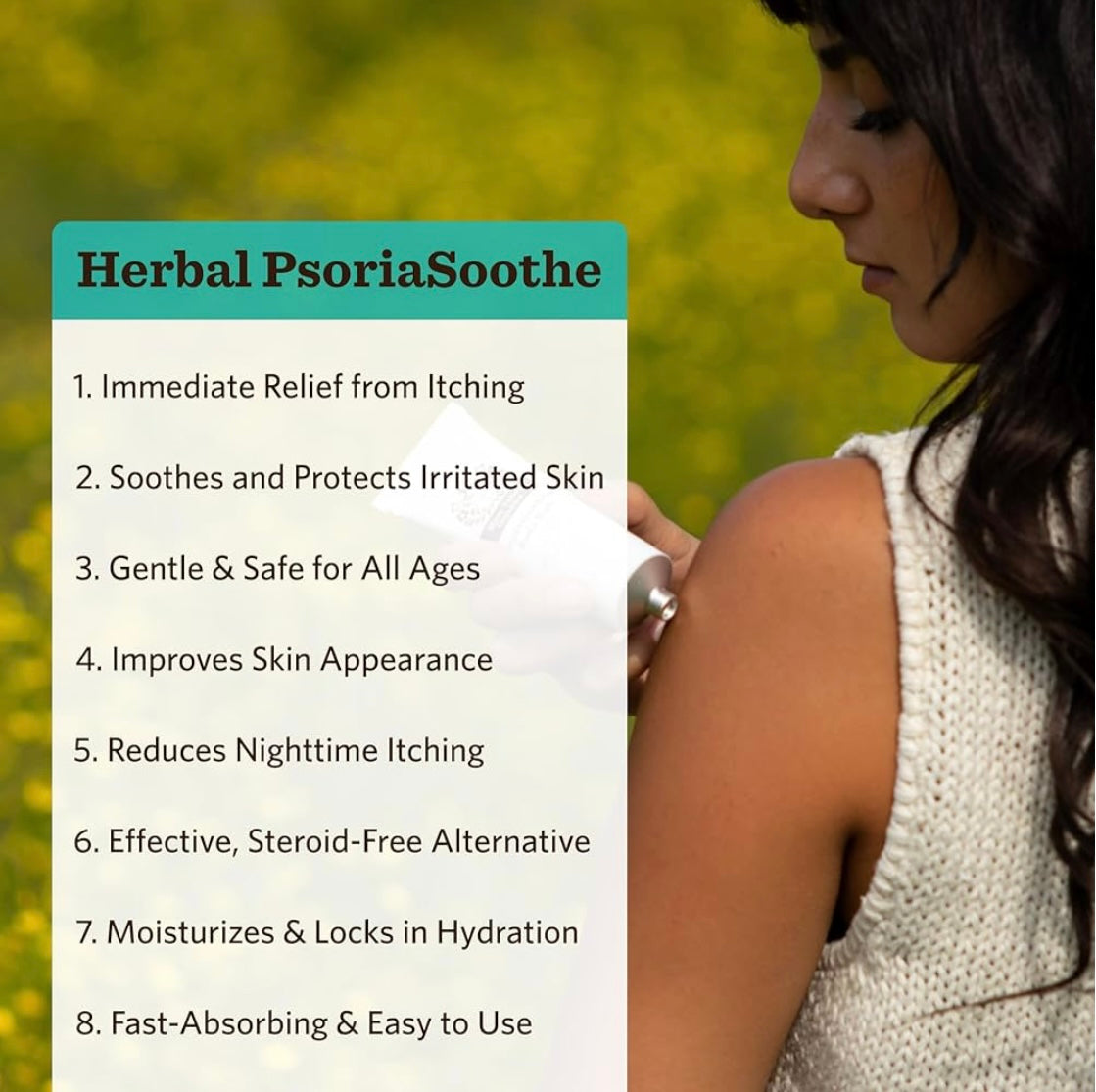 Herbal PsoriaSoothe - For Psoriasis, Eczema, Dry and Itchy Skin - For Adults & Kids