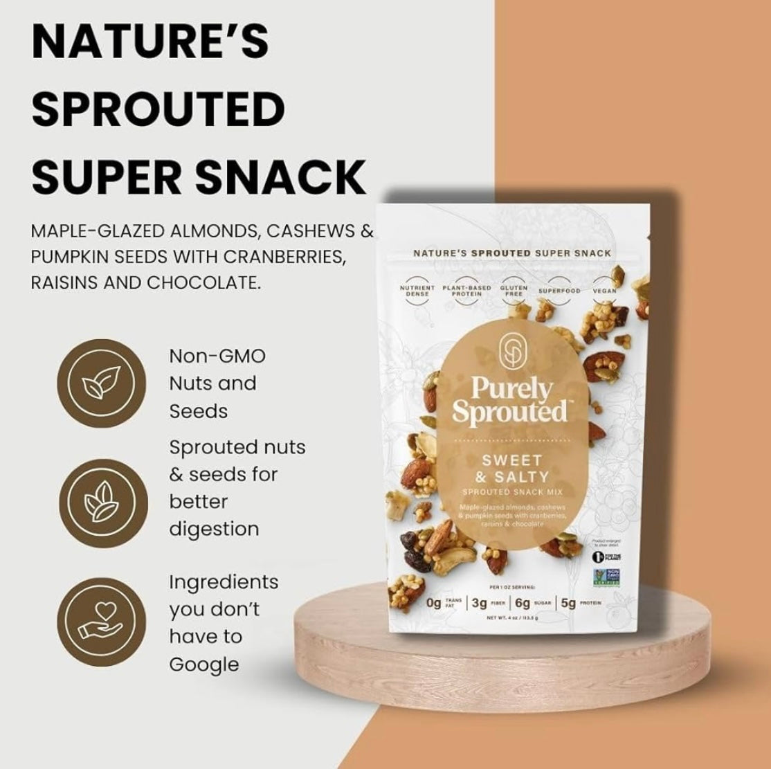 Sweet & Salty Sprouted Snack Mix