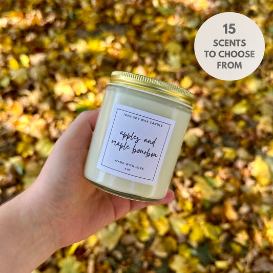 100% Soy Wax Candle - 15 Scents to Choose From - 8 oz.