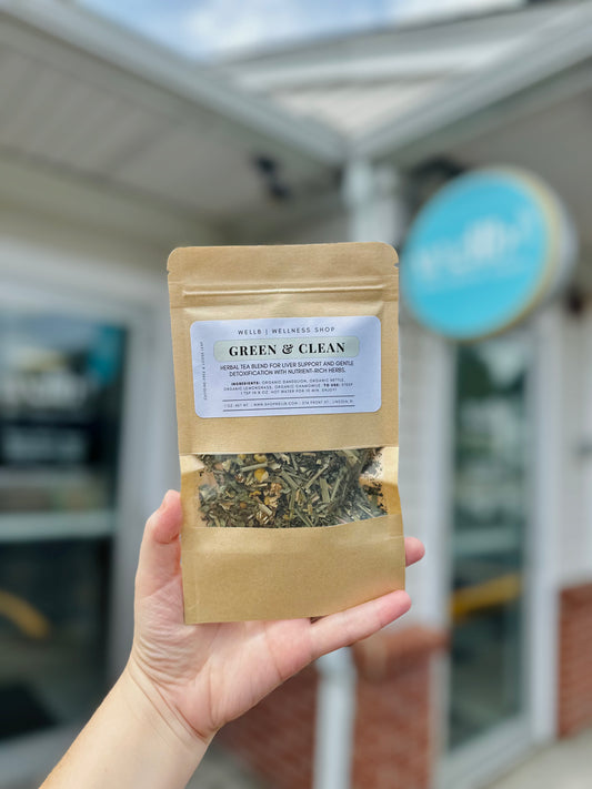 Wellb Green & Clean - Organic Loose Leaf Herbal Tea for Liver Support and Detox