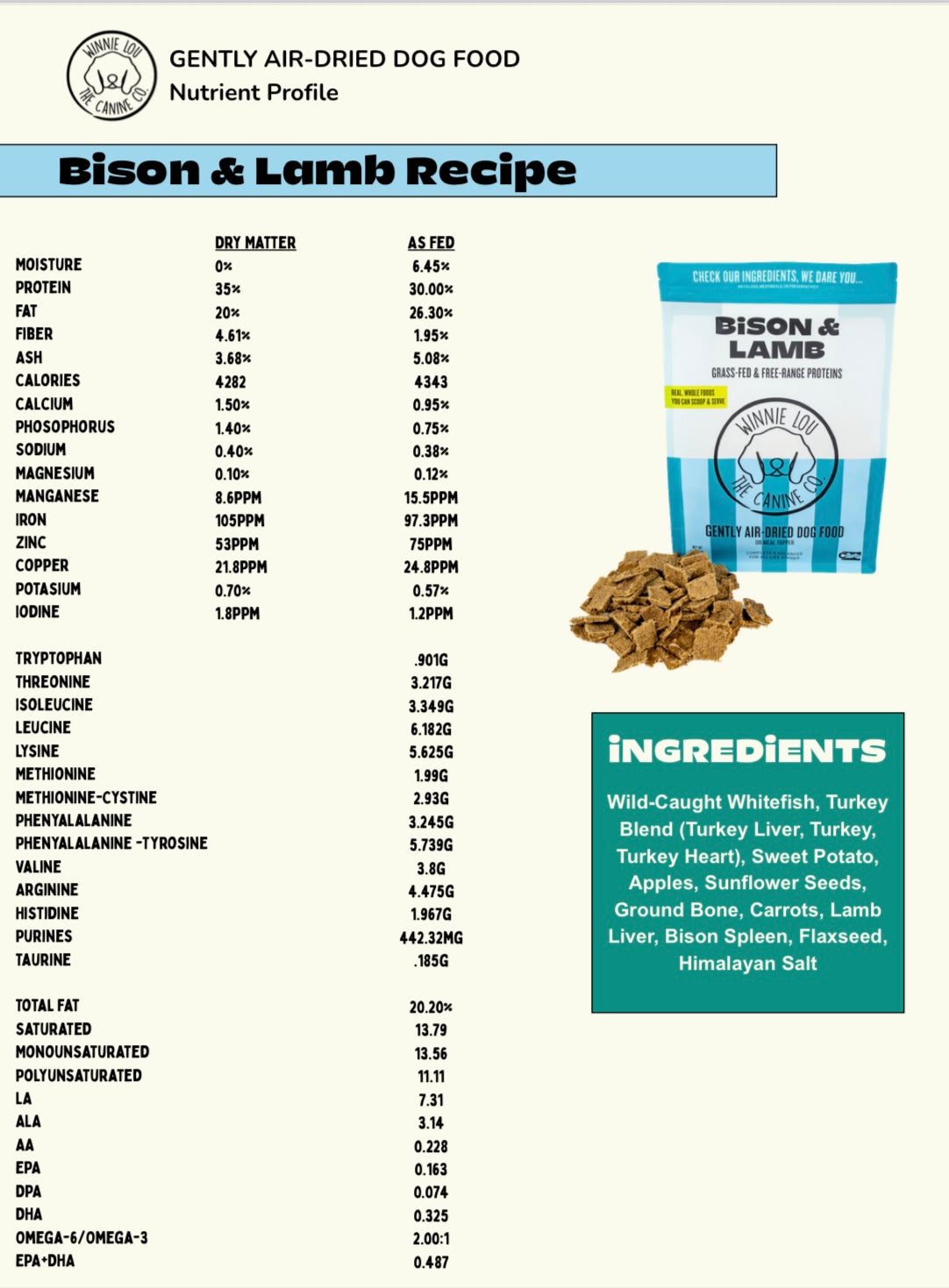 Bison & Lamb Air-Dried Dog Food