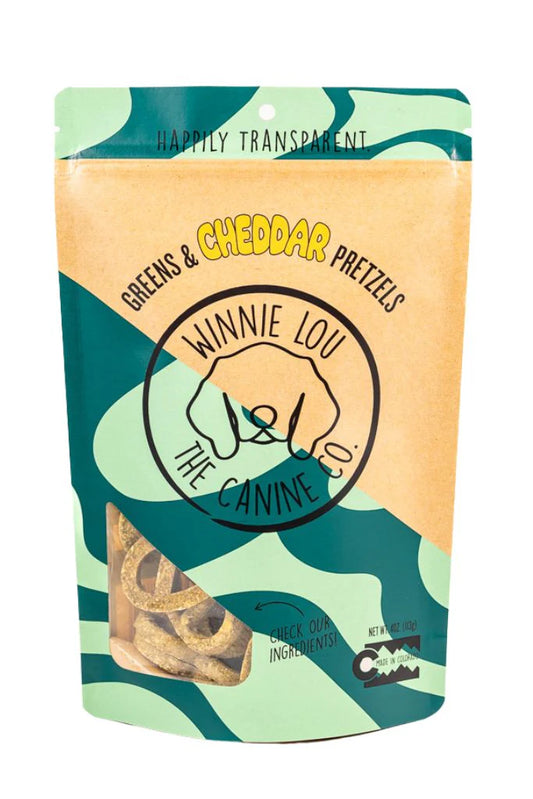 Greens and Cheddar Pretzels Dog Treats