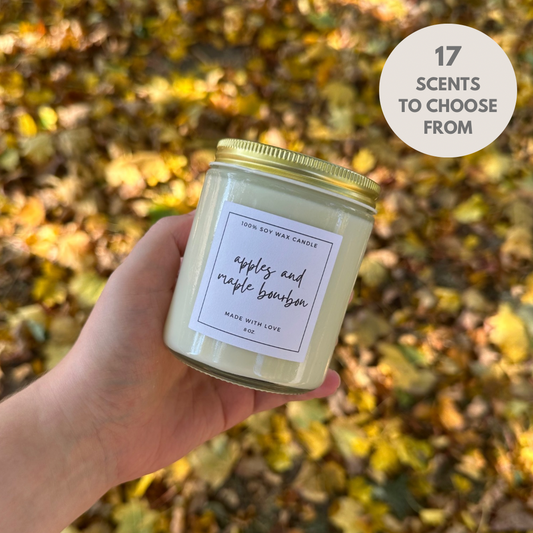 100% Soy Wax Candle - 17 Scents to Choose From - 8 oz.
