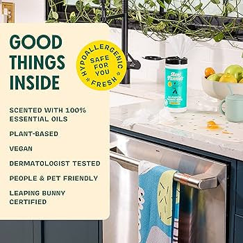 Cleaning Vinegar Wipes Bright Lemon