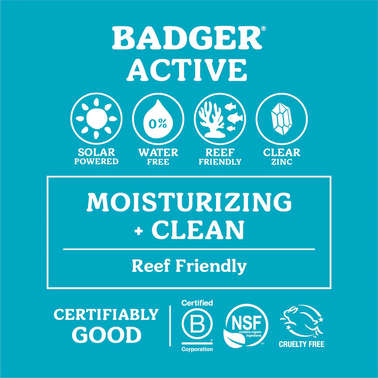 Badger Active Mineral Sunscreen Cream - SPF 30