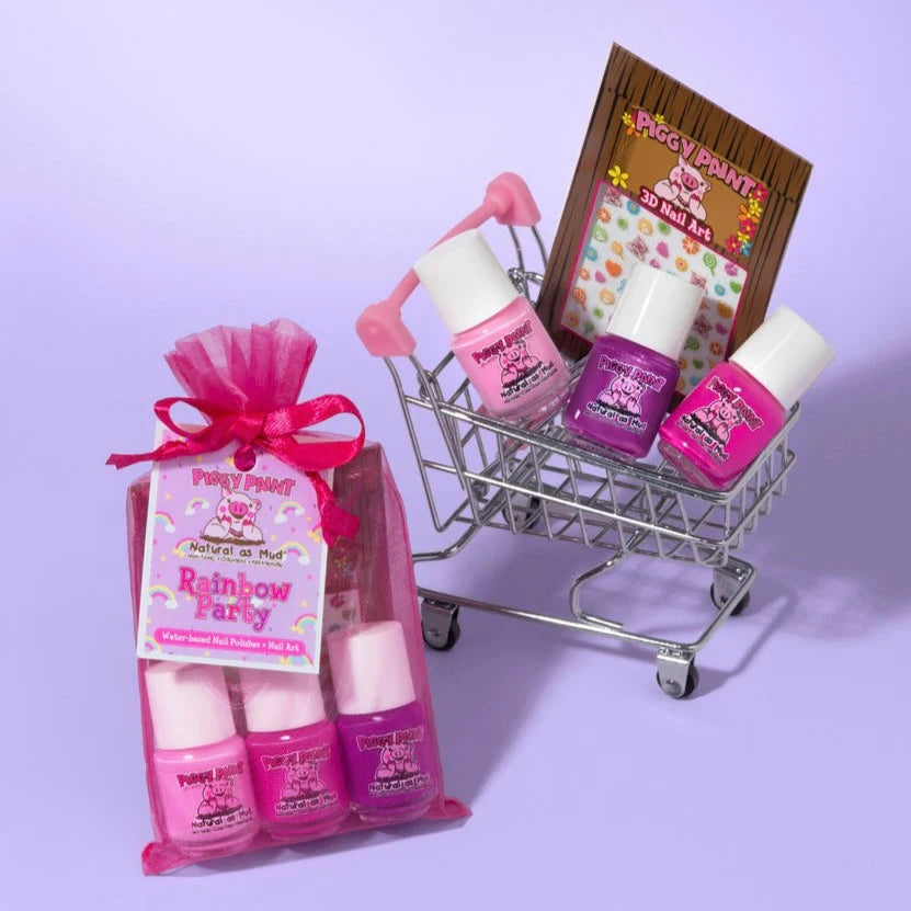 Rainbow Party Gift Set - Kids Non-toxic Nail Polish