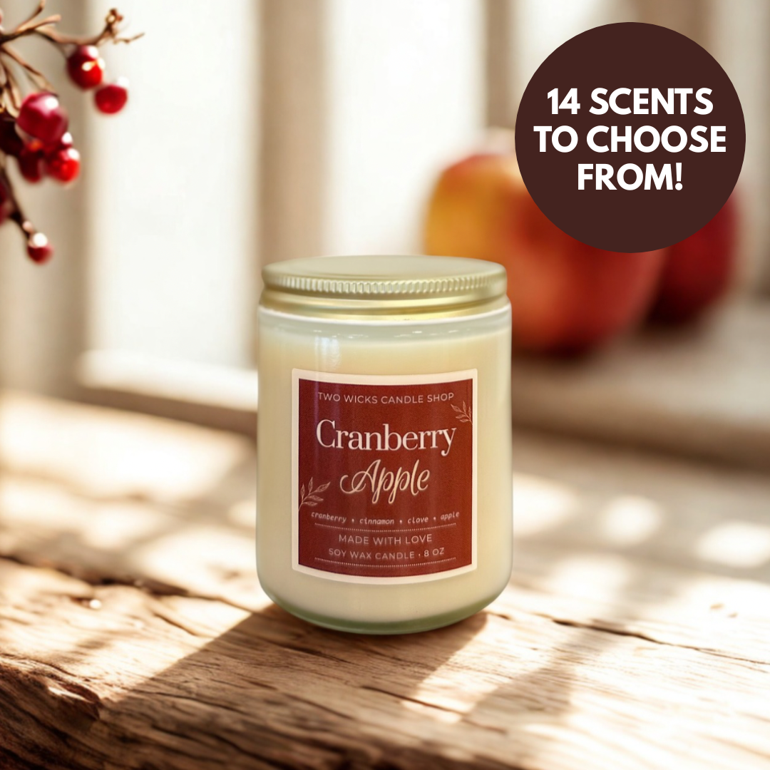 100% Soy Wax Candle - 14 Scents to Choose From - 8 oz.