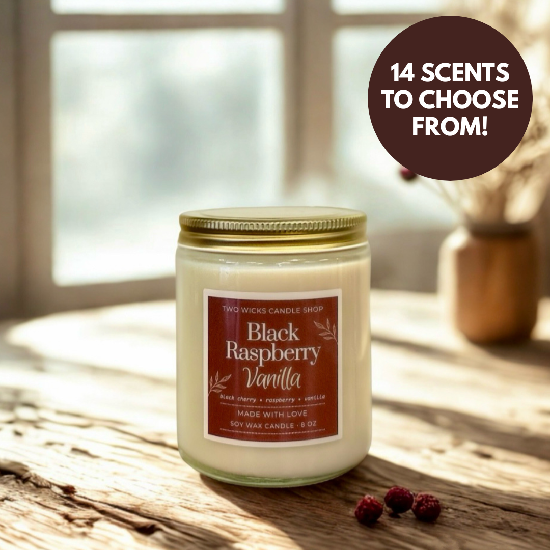 100% Soy Wax Candle - 14 Scents to Choose From - 8 oz.