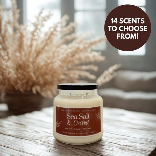 100% Soy Wax Candles - 14 Scents to Choose From - 16.5 oz.