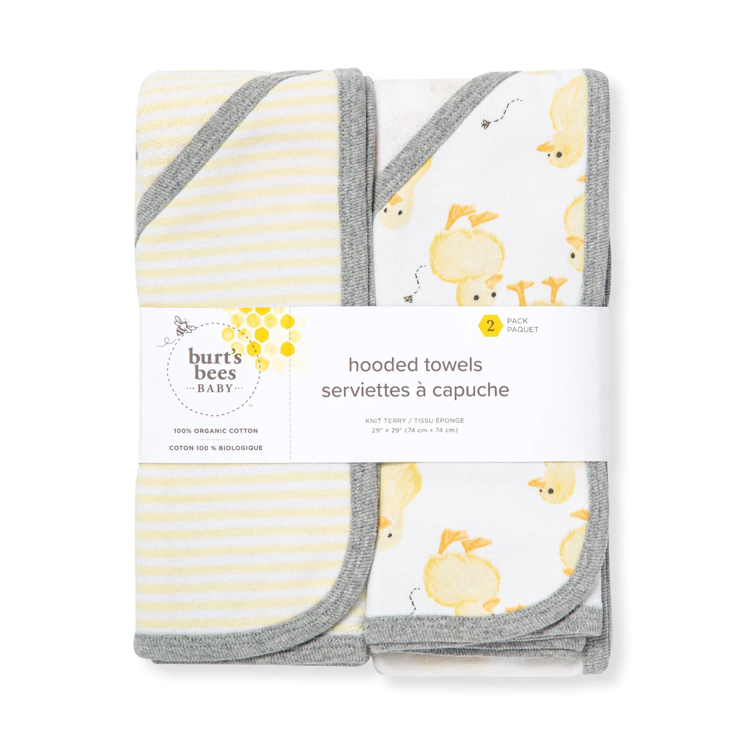 Little Ducks Organic Cotton Hooded Towels - 2 pack