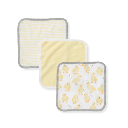 Little Ducks Organic Cotton Washcloths - 3 pack
