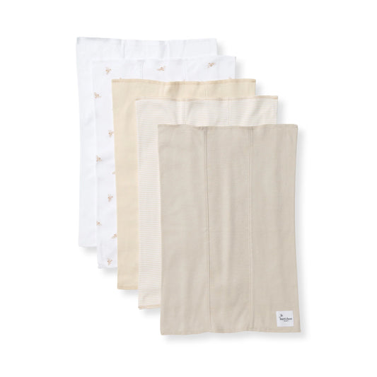 Golden Bee Organic Cotton Burp Cloths - 5 pack